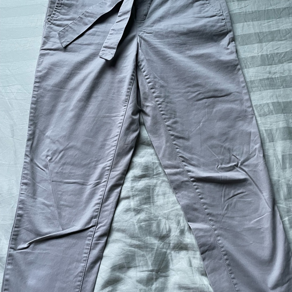 Banana Republic Light Gray ChinoTie-Waist Pant